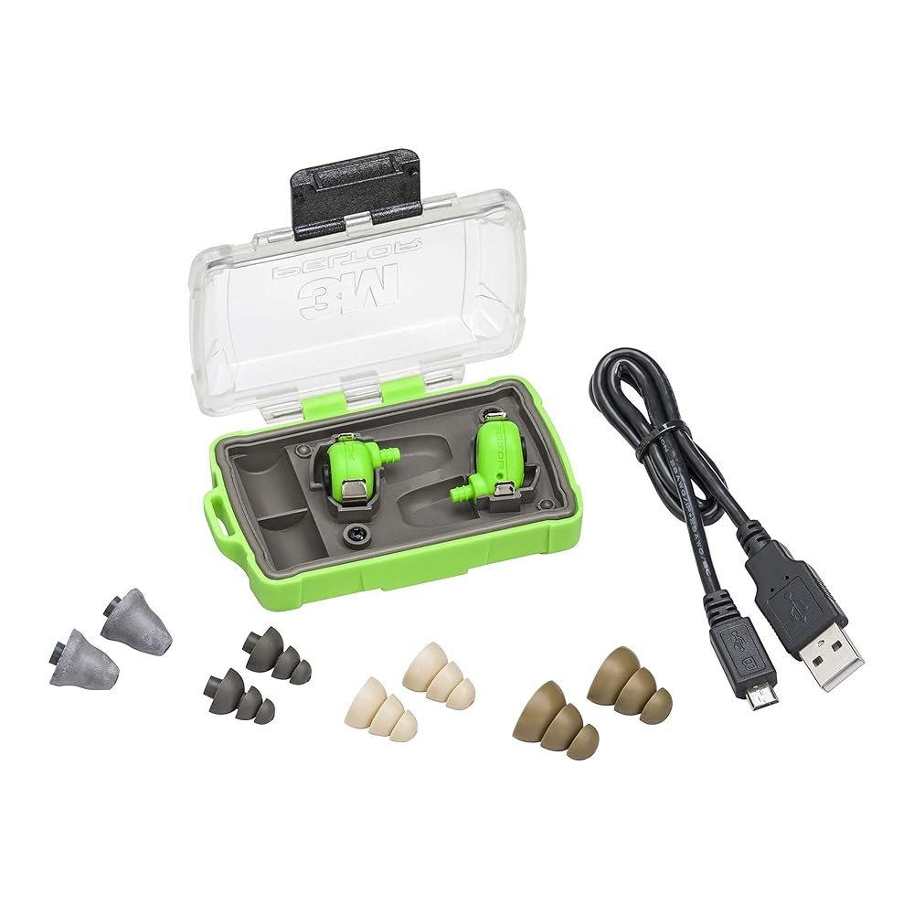 3M Peltor Electronic ear plugs, EEP-100 EU, Green