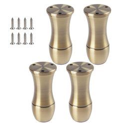 4 Adjustable Furniture Legs,Thicken Bed Legs,No-Slip Safety Design,DIY Stable Coffee Table Legs,Durable ABS Base,High-End Luxury,Various Sizes,Aluminum Alloy,Modern Style,Green...