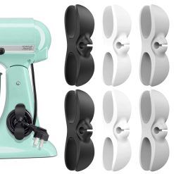 6PCS Pack Upgraded Cord Organizer for Kitchen Appliances with Self Adhesive Mount-Stick On Cord Organizer for Appliances,Cable Cord Holder Cord Winder for...
