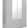 Argos Home Malibu 4 Door 3 Drawer Mirror Wardrobe - Grey