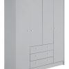 Argos Home Malibu 4 Door 3 Drawer Wardrobe - Grey