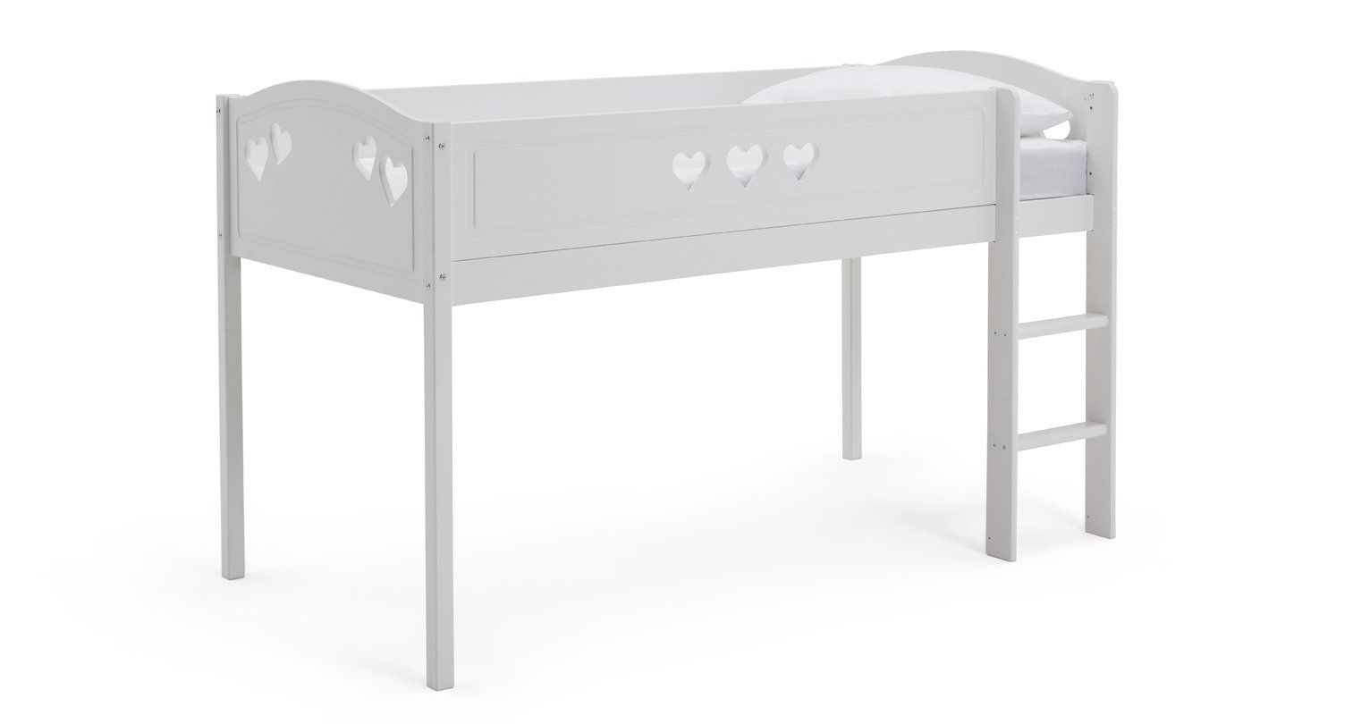 Argos Home Mia Mid Sleeper and Silentnight Mattress - White