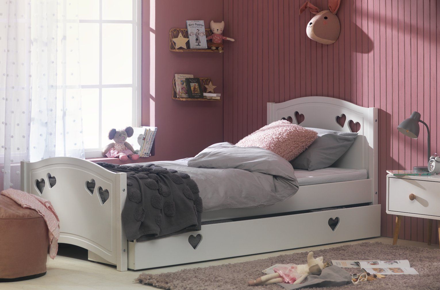 Argos Home Mia Single Bed and Silentnight Mattress - White
