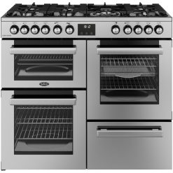 Belling 100cm Double Oven Dual Fuel range Cooker - S/Steel