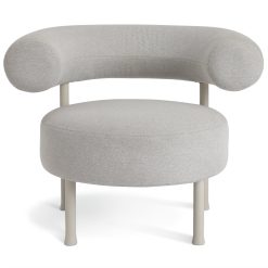 Habitat 60 Tuva Fabric Curved Chair - Grey