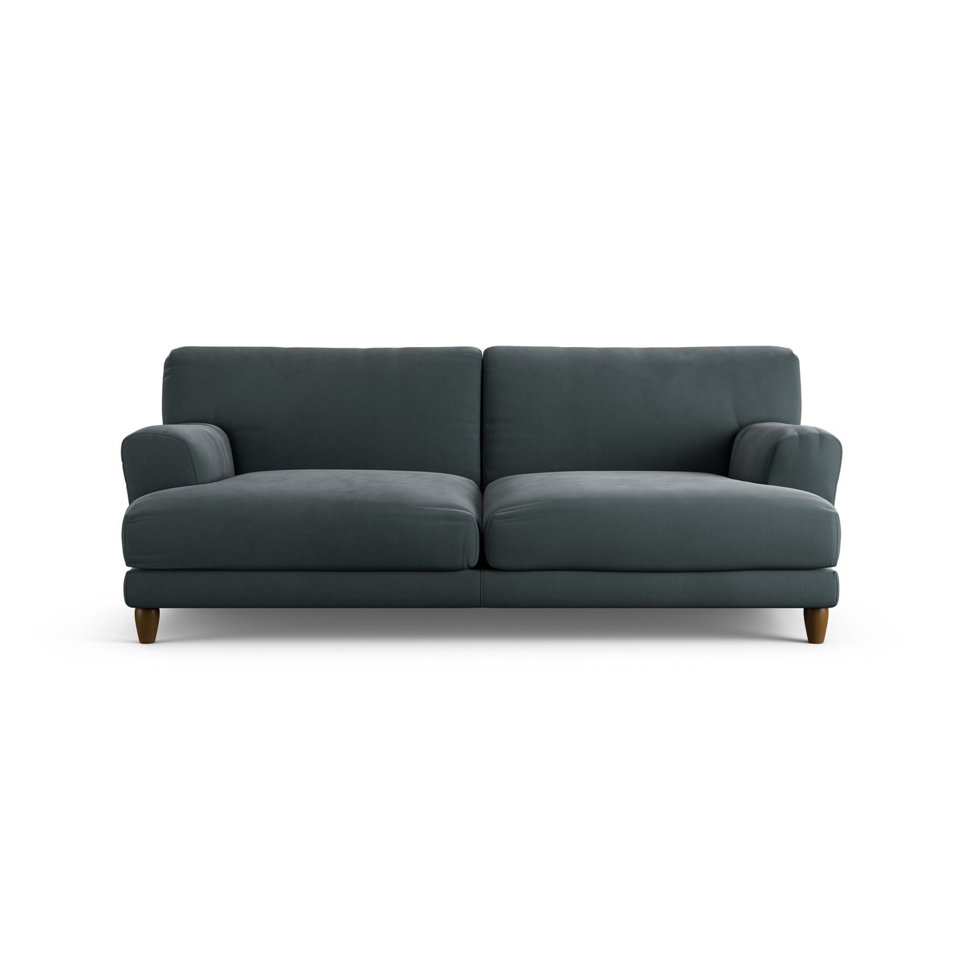 Habitat Askem Fabric 3 Seater Sofa - Charcoal - Dark Leg