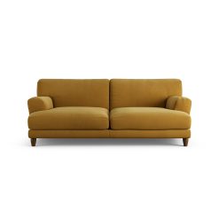 Habitat Askem Fabric 3 Seater Sofa - Gold - Dark Leg