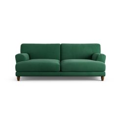 Habitat Askem Fabric 3 Seater Sofa - Green - Dark Leg