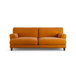 Habitat Askem Fabric 3 Seater Sofa - Orange - Dark Leg