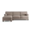 Habitat Askem Fabric Left Hand Corner Sofa - Mocha -Dark Leg