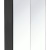 Habitat Atlas 2 Door Mirror Wardrobe - Black & Brown
