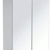 Habitat Atlas 2 Door Mirrored Tall Wardrobe - White