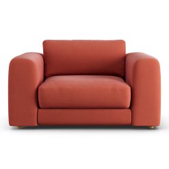 Habitat Ayr Fabric Cuddle Chair - Papaya
