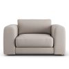 Habitat Ayr Fabric Cuddle Chair - Stone