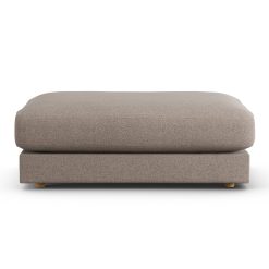 Habitat Ayr Fabric Footstool - Mocha