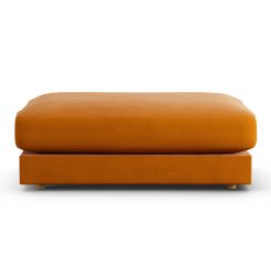 Habitat Ayr Fabric Footstool - Orange