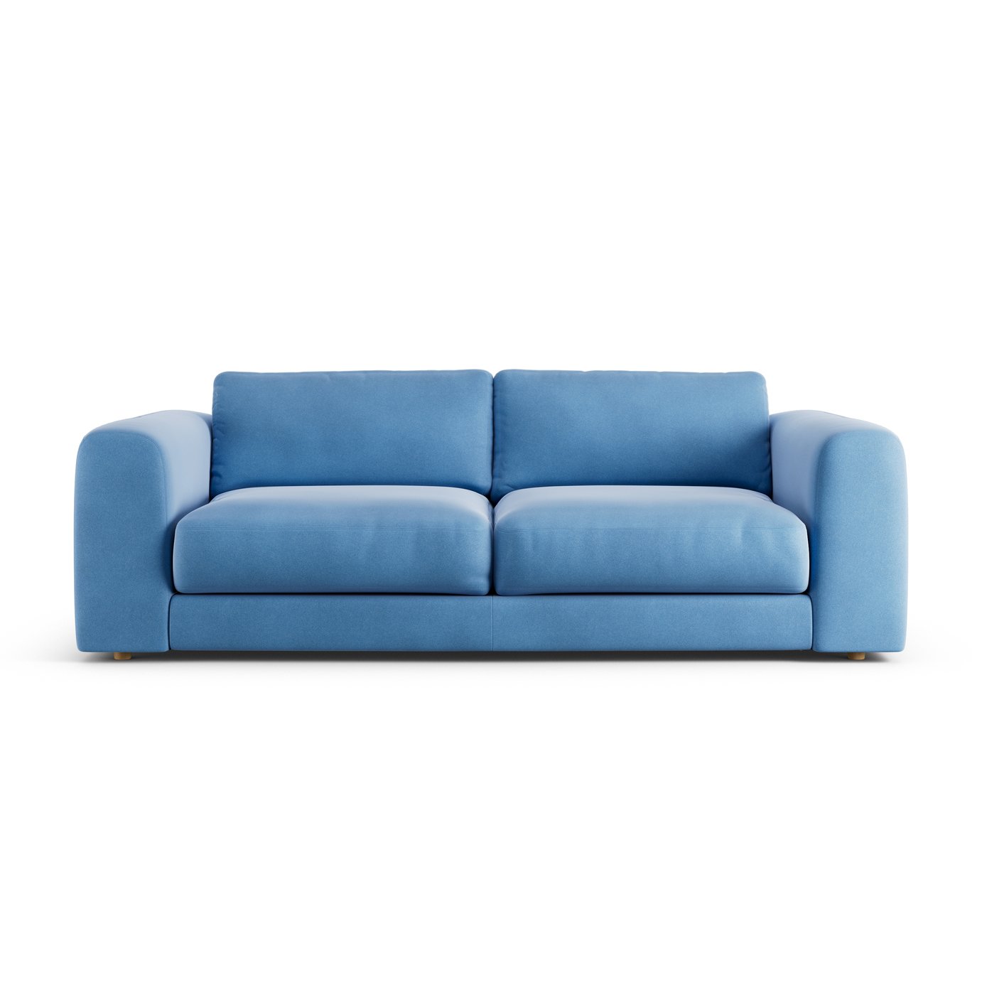 Habitat Ayr Velvet 4 Seater Sofa - Sky Blue