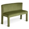 Habitat Bastian Velvet Dining Bench - Green