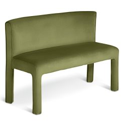 Habitat Bastian Velvet Dining Bench - Green
