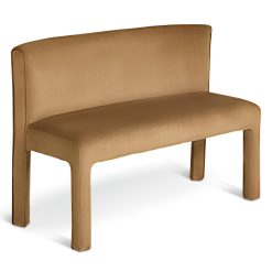 Habitat Bastian Velvet Dining Bench - Natural