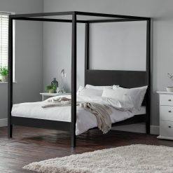Habitat Blissford Four Poster Double Wooden Bed Frame -Black