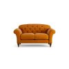 Habitat Brooker Fabric 2 Seater Sofa - Orange - Dark Leg
