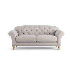 Habitat Brooker Fabric 3 Seater Sofa - Natural - Ash Leg