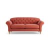 Habitat Brooker Fabric 3 Seater Sofa - Papaya - Ash Leg