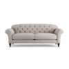 Habitat Brooker Fabric 4 Seater Sofa - Stone - Dark Leg