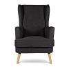 Habitat Callie Fabric Wingback Chair - Charcoal