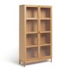 Habitat Cornelia 2 Door Glass Tall Display Cabinet - Natural