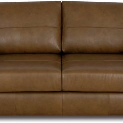 Habitat Daly Leather Wide Arm 3 Seater Sofa - Tan