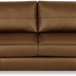 Habitat Daly Leather Wide Arm 4 Seater Sofa - Tan