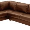Habitat Eton Leather Left Hand Corner Sofa - Tan