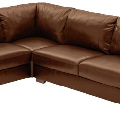 Habitat Eton Leather Left Hand Corner Sofa - Tan
