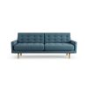 Habitat Fenner Fabric 3 Seater Sofa - Blue - Ash Leg