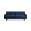 Habitat Fenner Fabric 3 Seater Sofa - Navy Blue - Dark Leg