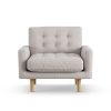 Habitat Fenner Fabric Armchair - Natural - Ash Leg
