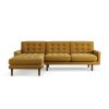 Habitat Fenner Left Hand Corner Sofa - Gold - Dark Leg