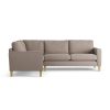 Habitat Flint Fabric Left Hand Corner Sofa - Mocha - Ash Leg