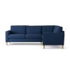 Habitat Flint Fabric Right Hand Corner Sofa - Navy - Ash Leg