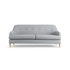 Habitat Frome Fabric 3 Seater Sofa - Grey - Ash Leg