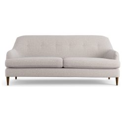 Habitat Frome Fabric 3 Seater Sofa - Natural - Dark Leg