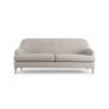 Habitat Frome Fabric 3 Seater Sofa - Stone - Ash Leg