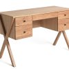 Habitat Harlene 5 Drawer Office Desk - Natural