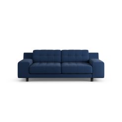 Habitat Hendricks Fabric 3 Seater - Navy - Black Leg