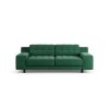 Habitat Hendricks Fabric 3 Seater Sofa - Green - Black Leg