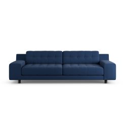 Habitat Hendricks Fabric 4 Seater - Navy - Black Leg