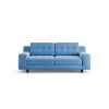 Habitat Hendricks Velvet 2 Seater Sofa - Sky Blue- Black Leg