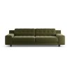 Habitat Hendricks Velvet 4 Seater Sofa - Green - Black Leg